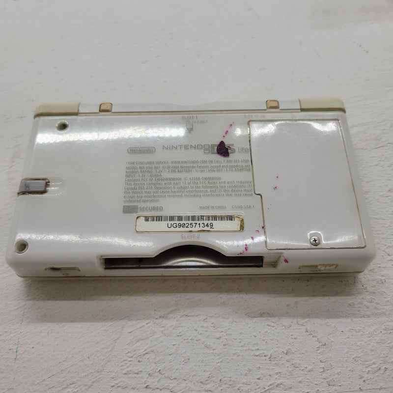 Nintendo DS Lite Console - White (BROKEN! Read Description)