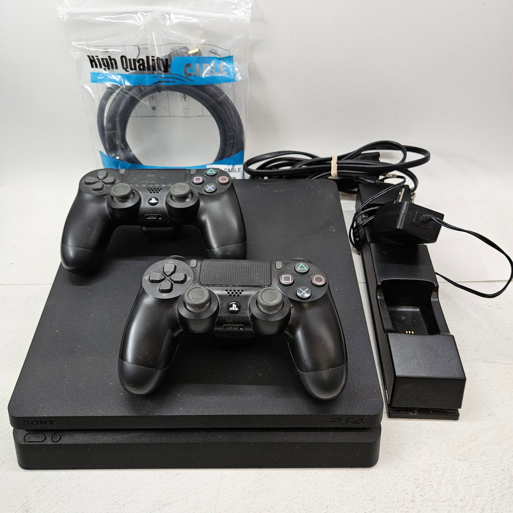 Black Ps4 Controller Store Near Me PlayStation (PS4) Slim Console - Main Image