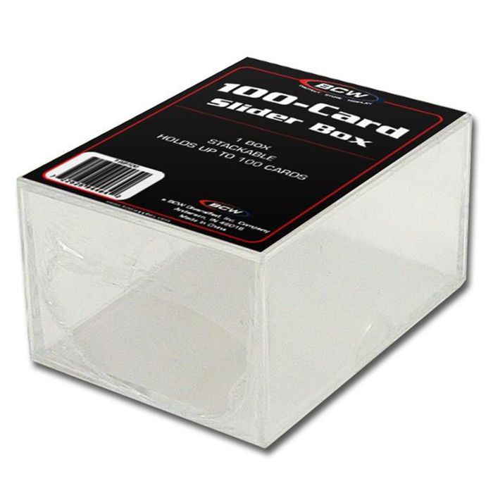 BCW 2 Piece Slider Card Box 100 Clear