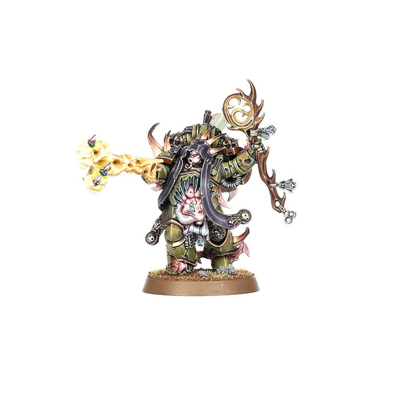 Malignant Plaguecaster, Noxious Blightbringer, and Plague Marine Champion - Death Guard: Warhammer 40,000
