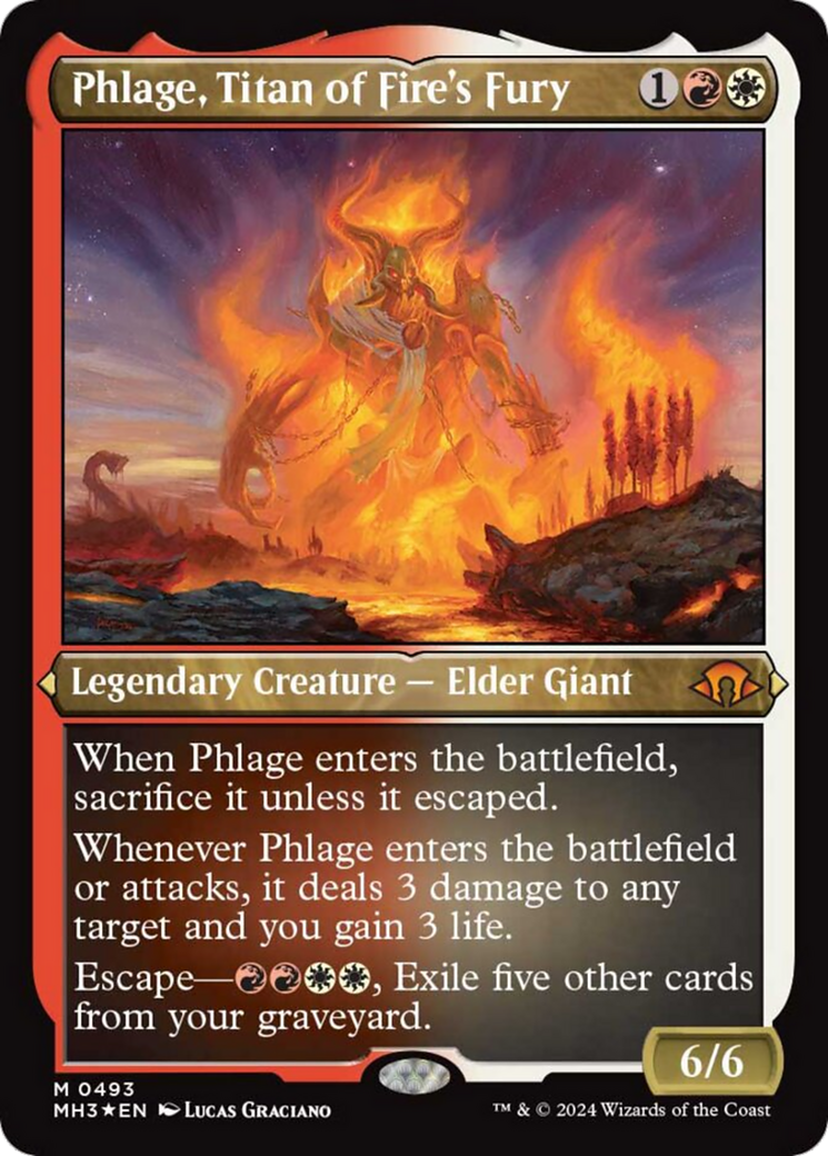 Phlage, Titan of Fire's Fury (Foil Etched) [Modern Horizons 3]