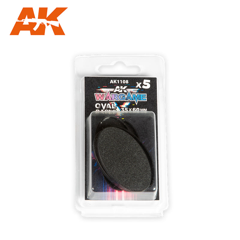 Plastic Wargame Bases. Oval Base 35X60mm (10 Units)