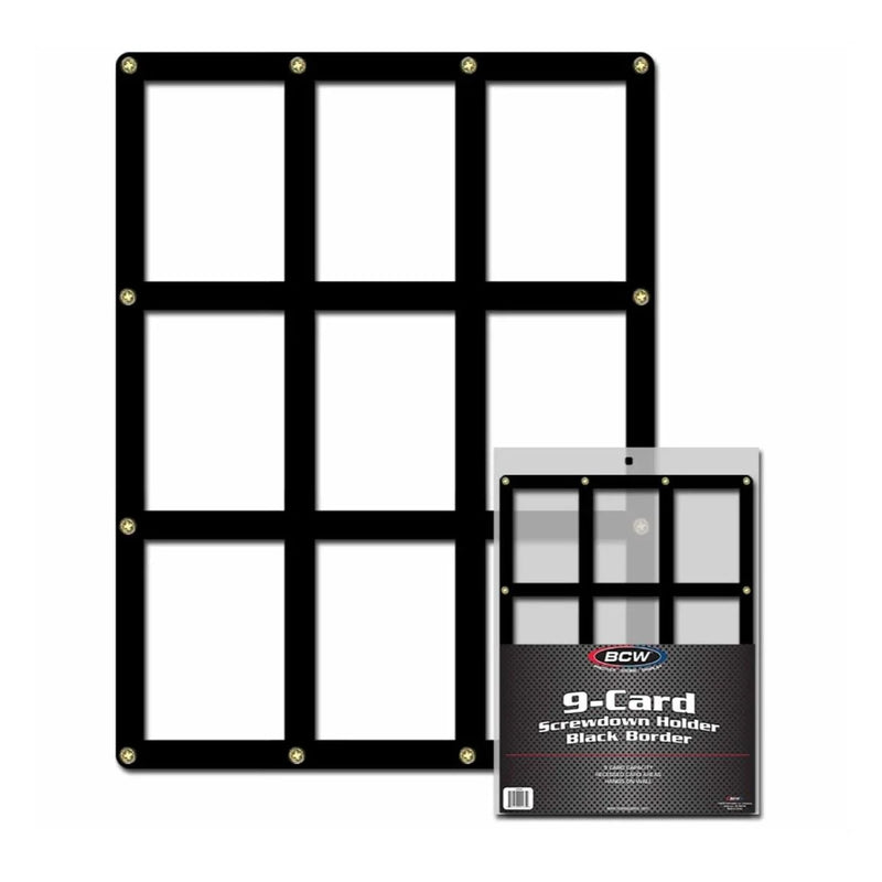 BCW 9-Card ScrewDown Holder (Black Border)