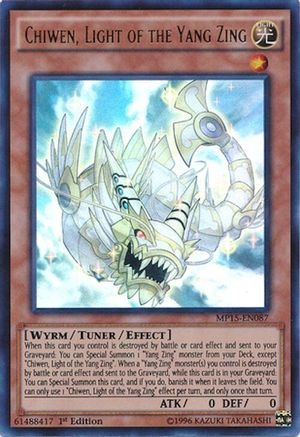 Chiwen, Light of the Yang Zing [MP15-EN087] Ultra Rare