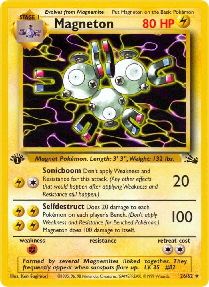 Magneton 026/062 - 1st Edition Fossil - Rare