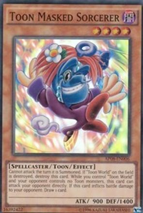 Toon Masked Sorcerer [AP08-EN006] Super Rare