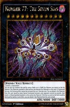 Number 77: The Seven Sins [PGL3-EN011] Gold Secret Rare