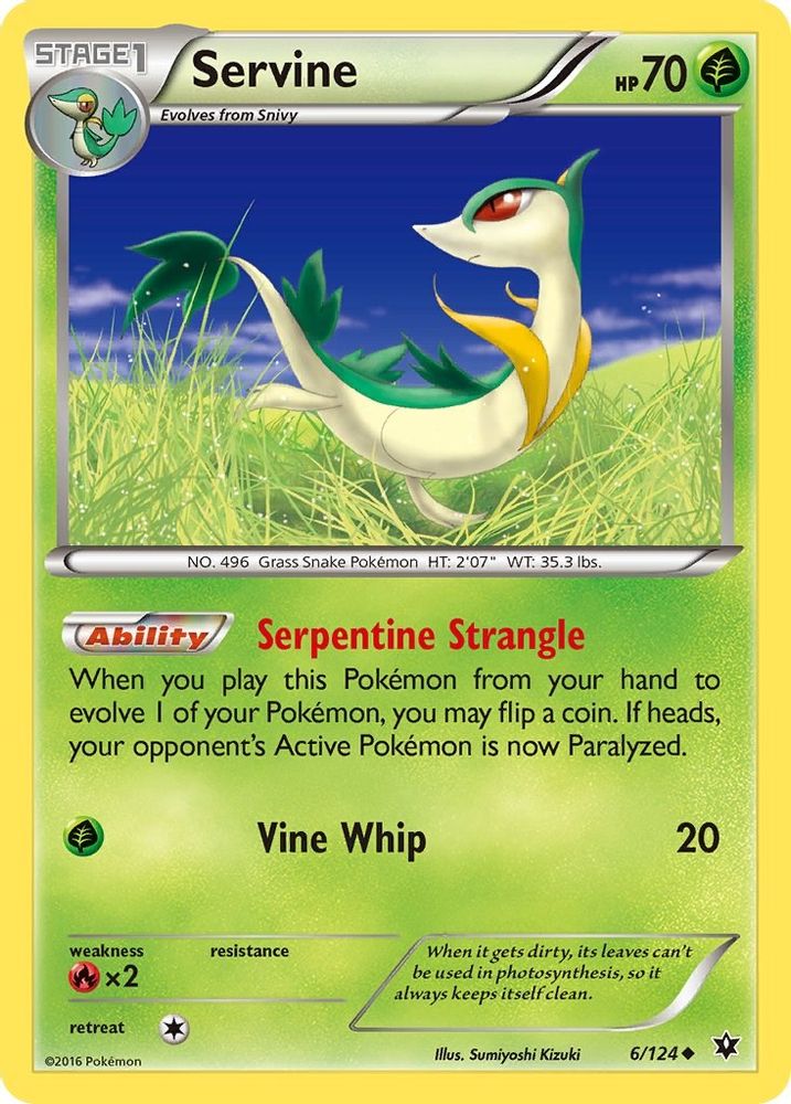 Servine (6/124) [XY: Fates Collide]