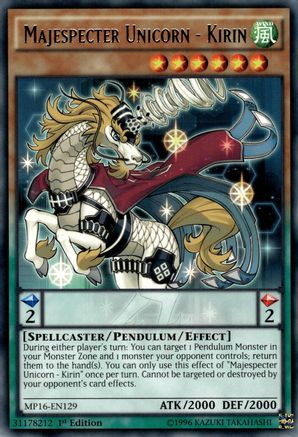 Majespecter Unicorn - Kirin [MP16-EN129] Rare