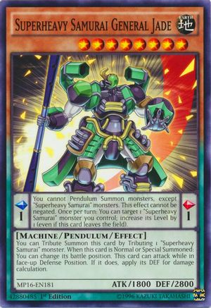 Superheavy Samurai General Jade [MP16-EN181] Common