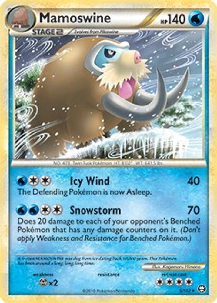 Mamoswine (5/102) (Cracked Ice Holo) (Theme Deck Exclusive) [HeartGold & SoulSilver: Triumphant]
