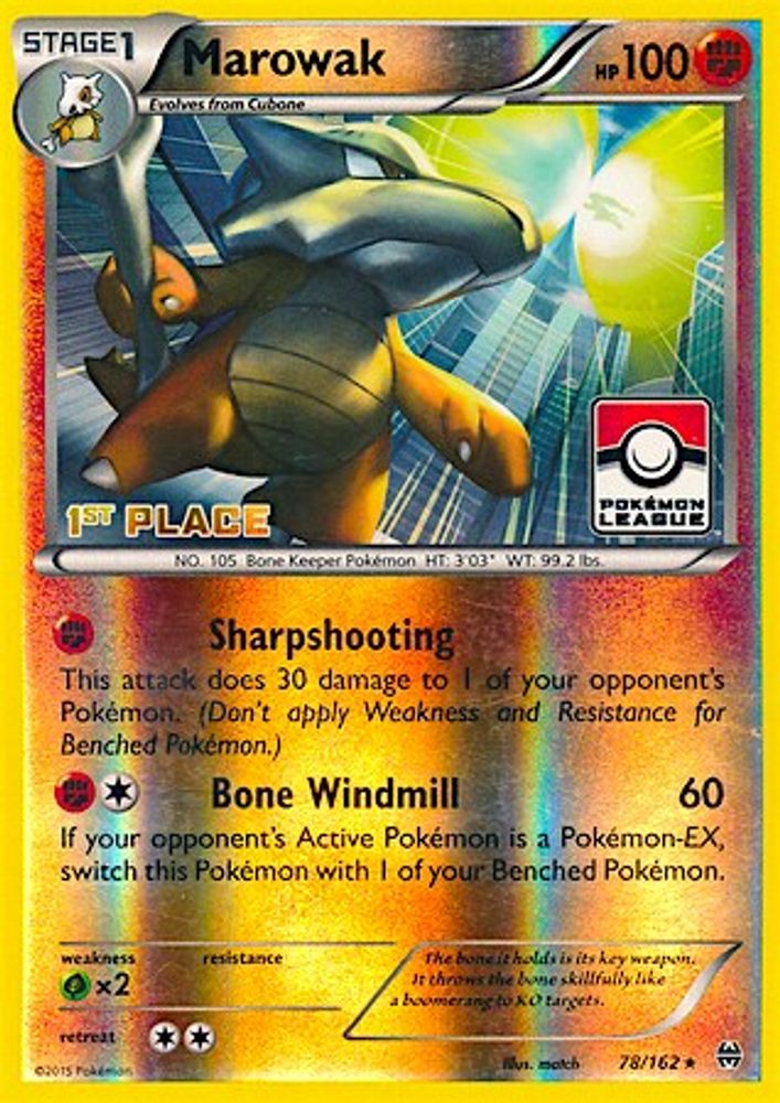 Marowak (78/162) (League Promo 1st Place) [XY: BREAKthrough]