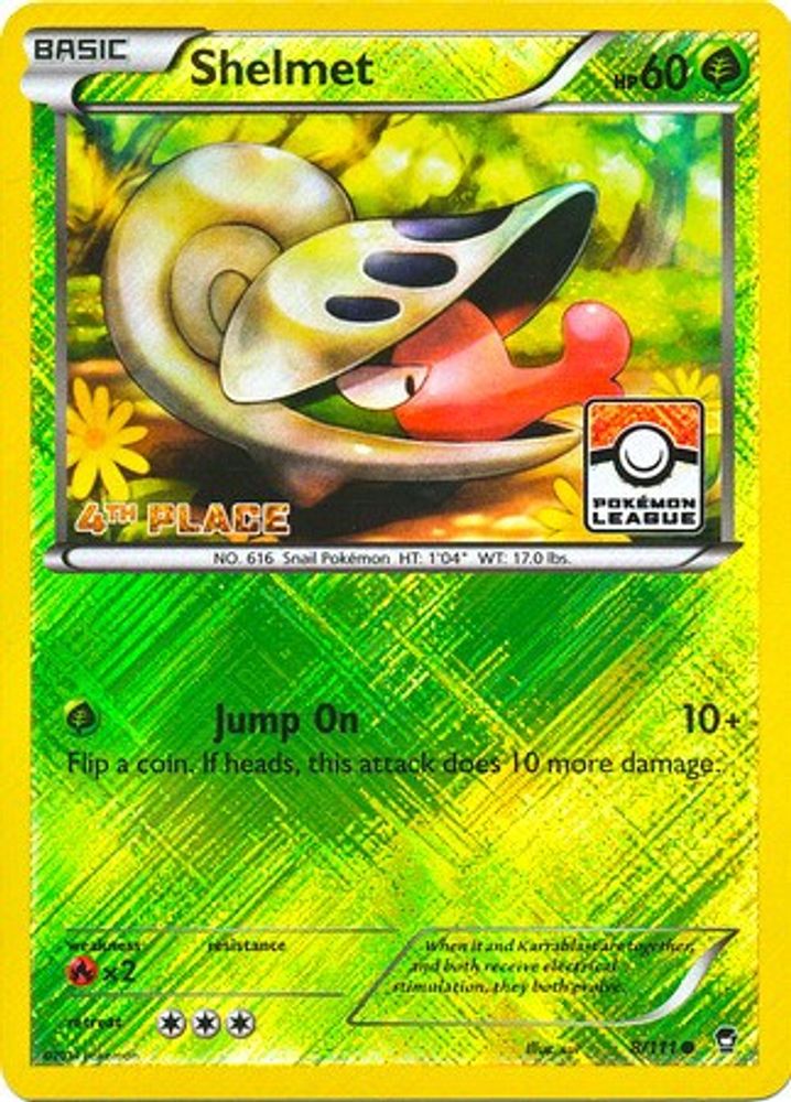 Shelmet (8/111) (League Promo 4th Place) [XY: Furious Fists]