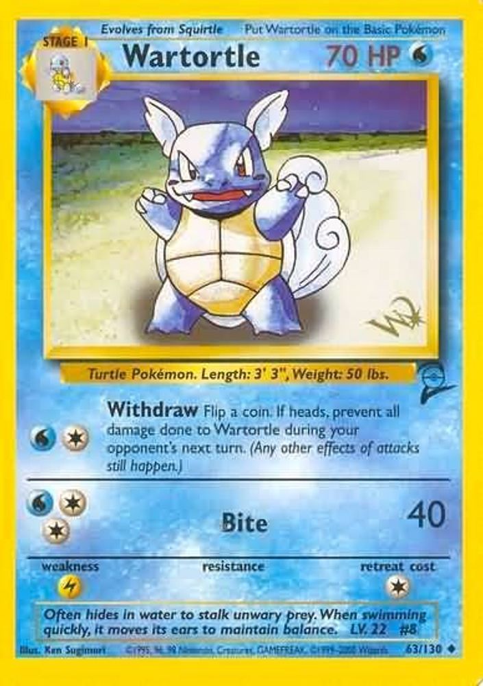 Wartortle (63/130) (W Stamped Promo) [Base Set 2]
