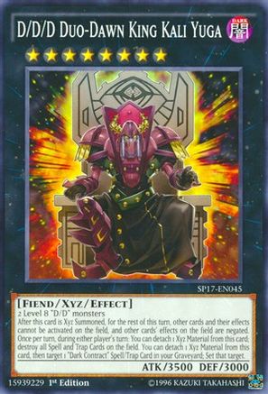 D/D/D Duo-Dawn King Kali Yuga [SP17-EN045] Starfoil Rare