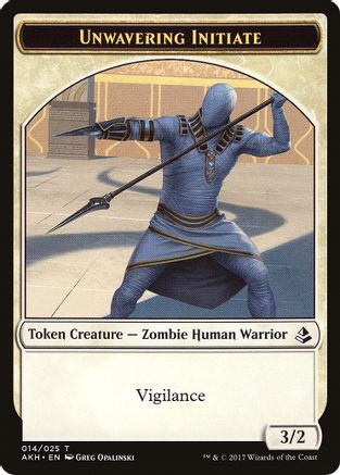 Unwavering Initiate // Wurm Double-Sided Token (AKH-14 // 24) - Amonkhet