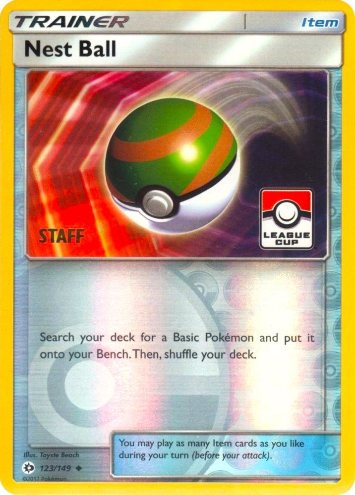 Nest Ball (123/149) (League Promo Staff) [Sun & Moon: Base Set]