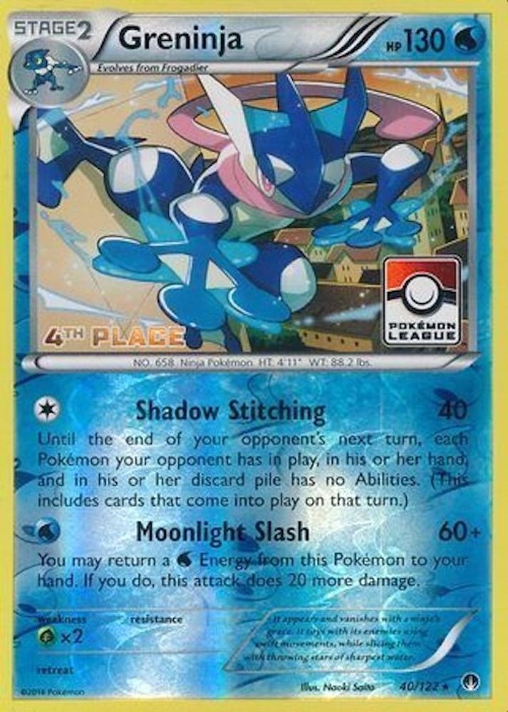 Greninja (40/122) (League Promo 4th Place) [XY: BREAKpoint]