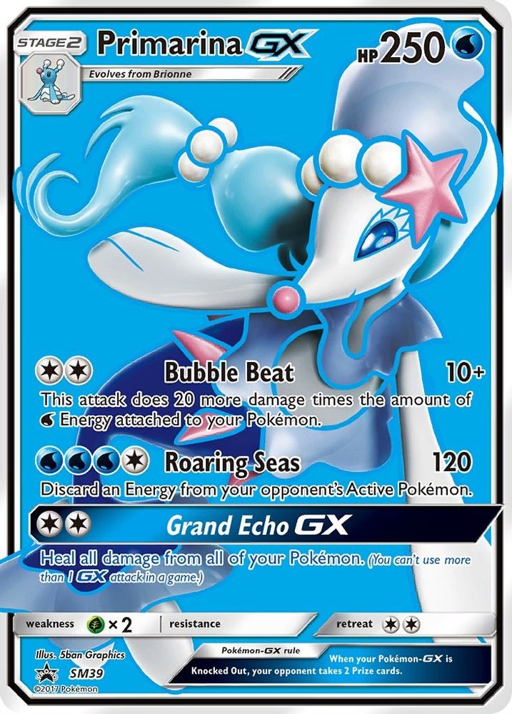 Primarina GX (SM39) [Sun & Moon: Black Star Promos]