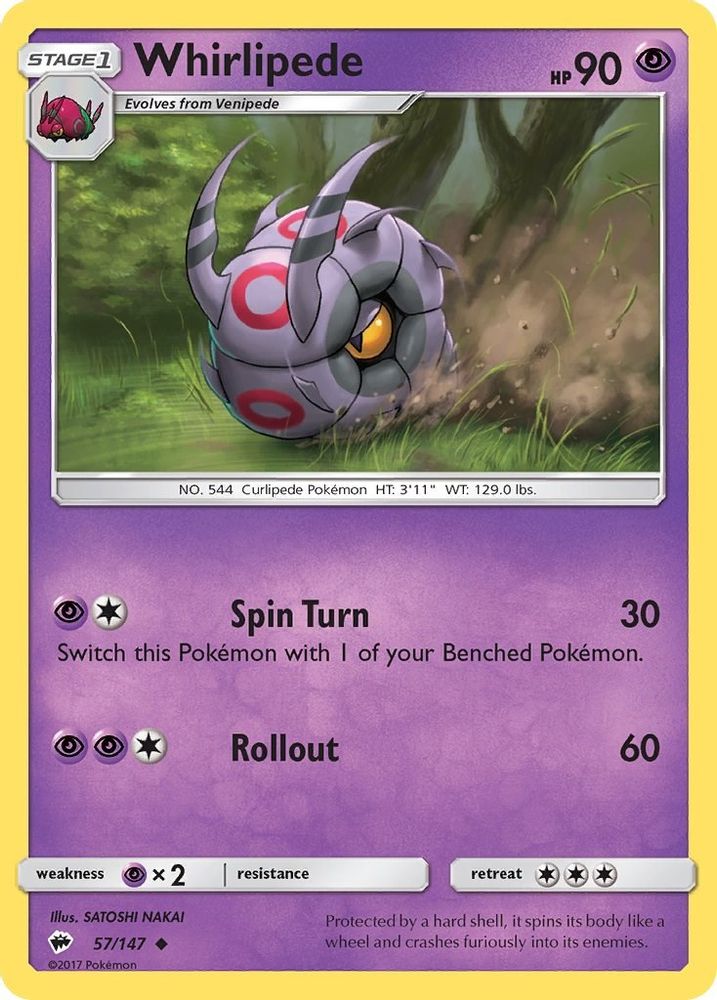 Whirlipede (57/147) [Sun & Moon: Burning Shadows]