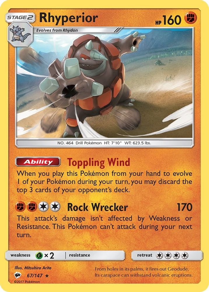 Rhyperior (67/147) [Sun & Moon: Burning Shadows]