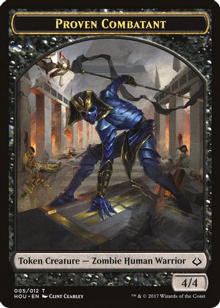 Proven Combatant // Zombie Double-Sided Token (HOU-5 // 20) - Hour of Devastation