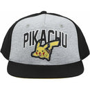 Pikachu Baseball Cap - Grey Snapback Hat