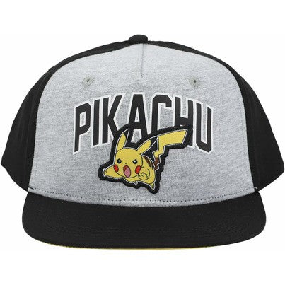 Pikachu Baseball Cap - Grey Snapback Hat
