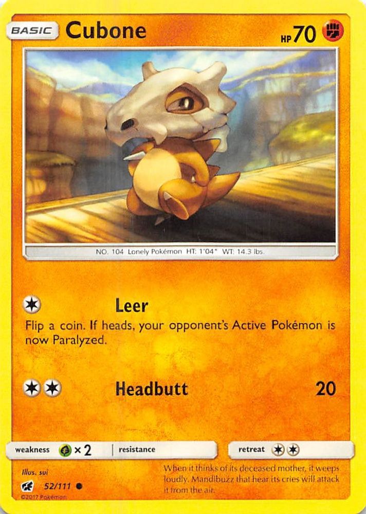 Cubone (52/111) [Sun & Moon: Crimson Invasion]