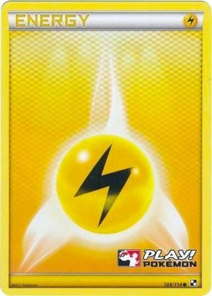 Lightning Energy (108/114) (Play Pokemon Promo) [Black & White: Base Set]