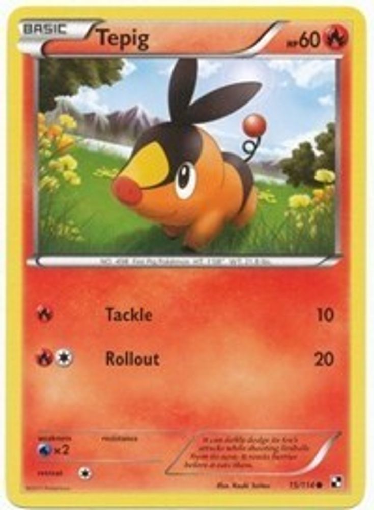 Tepig (15/114) (Cosmos Holo) [Black & White: Base Set]