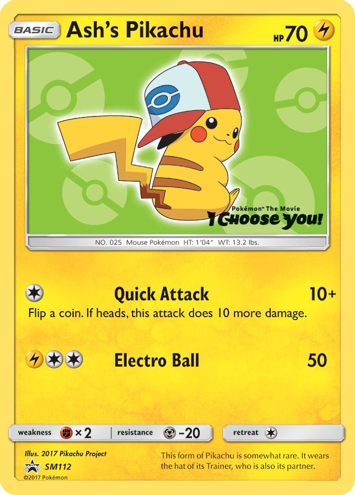 Ash's Pikachu (SM112) [Sun & Moon: Black Star Promos]