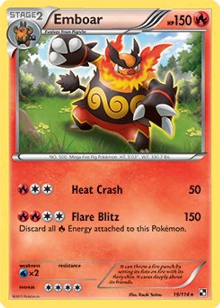 Emboar (19/114) (Theme Deck Exclusive) [Black & White: Base Set]