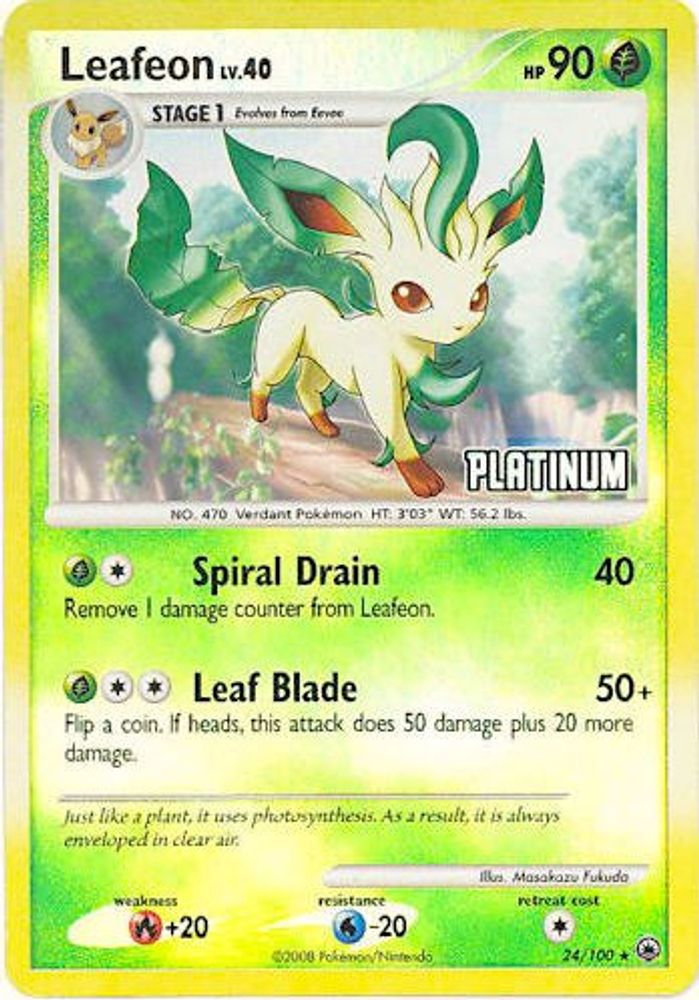 Leafeon (24/100) [Burger King Promos: 2009 Collection]