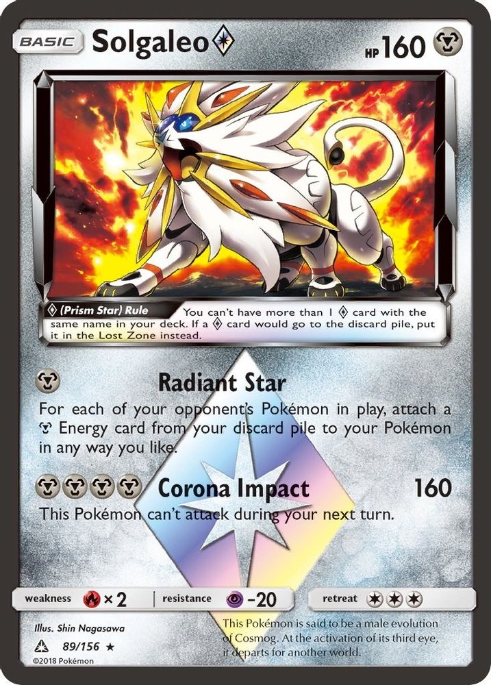 Solgaleo (89/156) (Prism Star) [Sun & Moon: Ultra Prism]