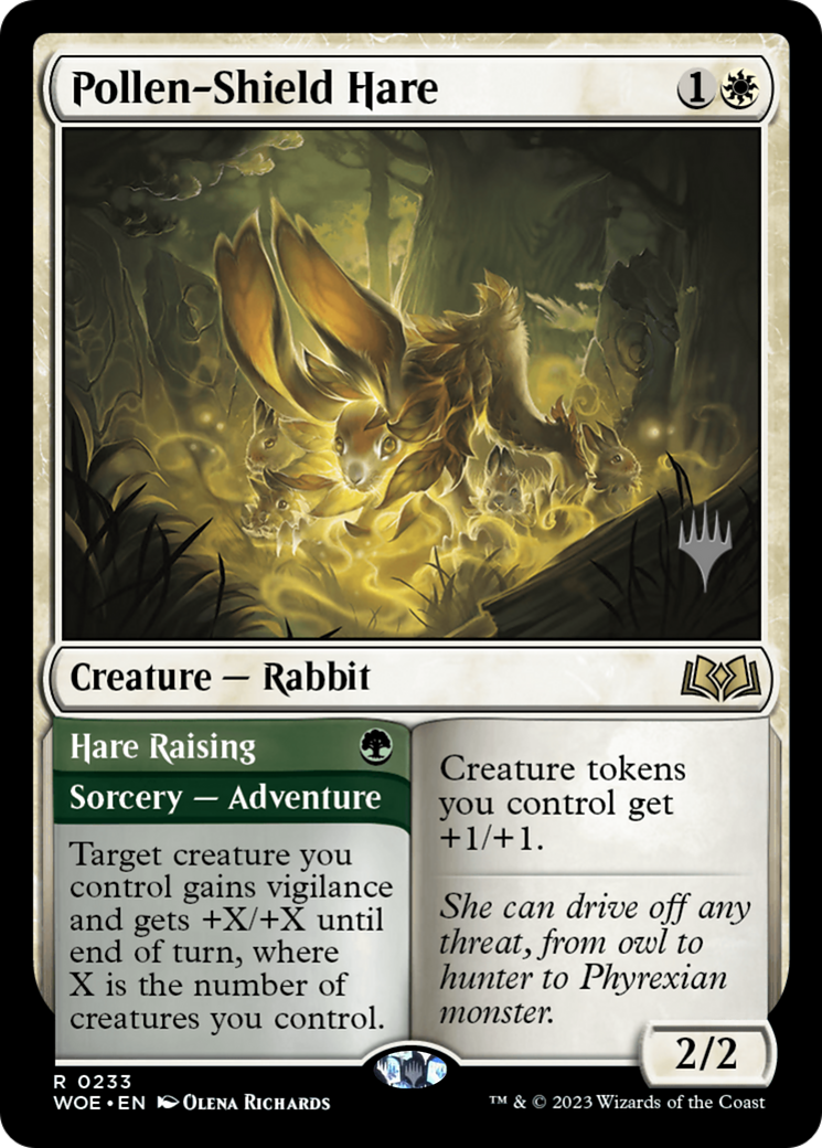 Pollen-Shield Hare // Hare Raising (Promo Pack) [Wilds of Eldraine Promos]