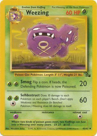 Weezing 045/062 - Unlimited Fossil - Uncommon