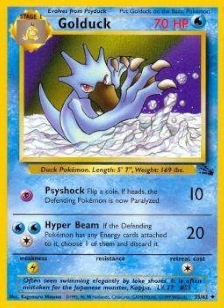 Golduck 035/062 - Unlimited Fossil - Uncommon