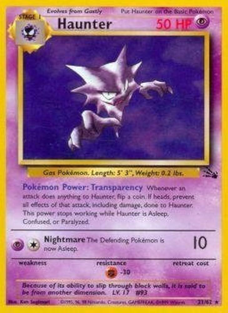 Haunter 021/062 - Unlimited Fossil - Rare