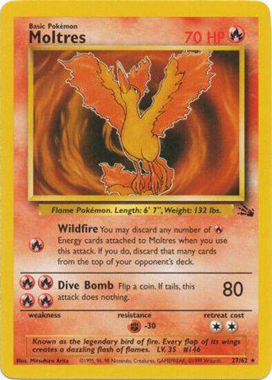 Moltres 027/062 - Unlimited Fossil - Rare