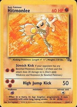 Hitmonlee 022/062 - Unlimited Fossil - Rare