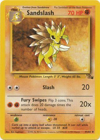 Sandslash 041/062 - Unlimited Fossil - Uncommon