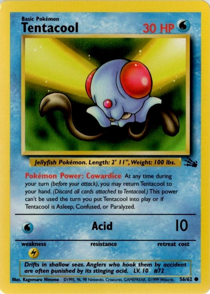 Tentacool 056/062 - Unlimited Fossil - Common