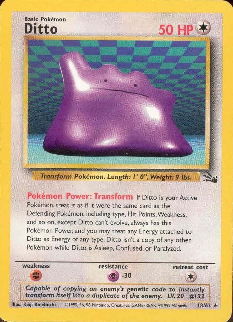 Ditto 018/062 - Unlimited Fossil - Rare