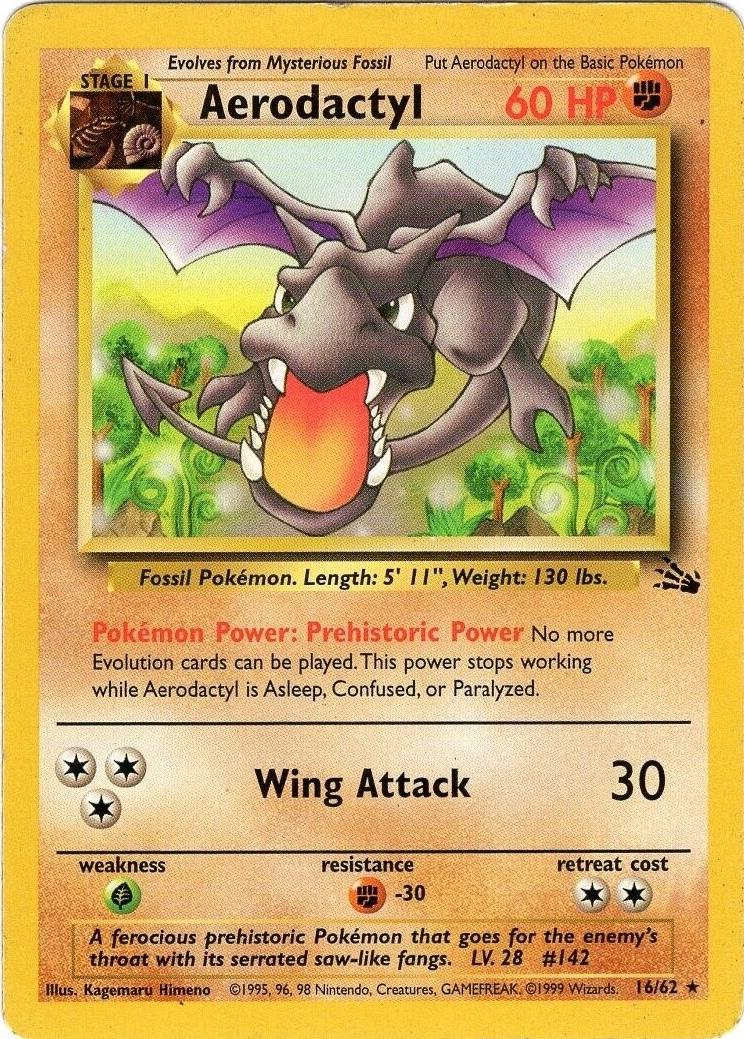 Aerodactyl 016/062 - Unlimited Fossil - Rare