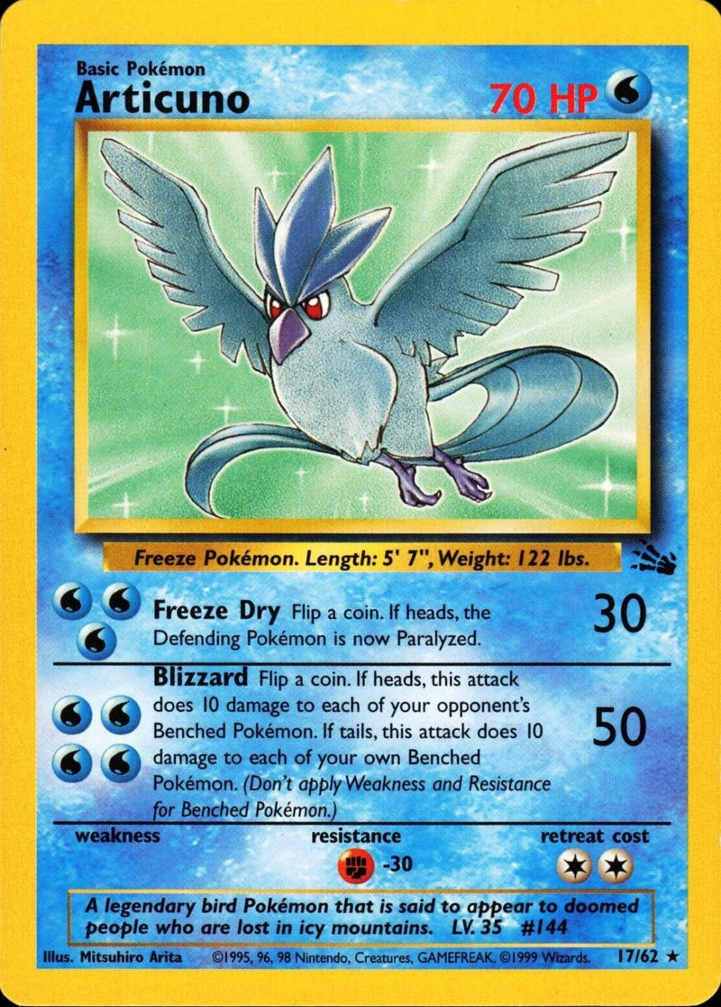 Articuno 017/062 - Unlimited Fossil - Rare
