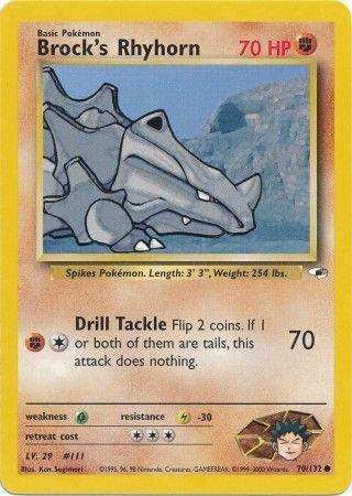 Brock's Rhyhorn (70/132) [Gym Heroes Unlimited]
