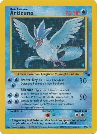 Articuno 002/062 - Unlimited Holofoil Fossil - Holo Rare