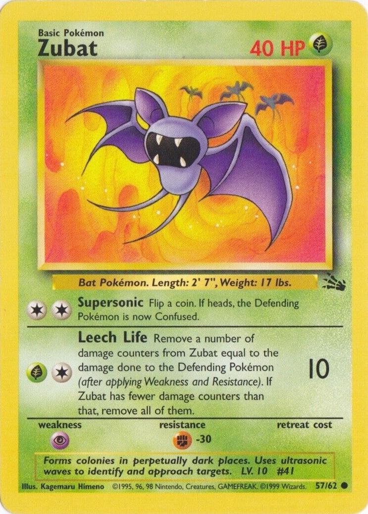 Zubat 057/062 - Unlimited Fossil - Common