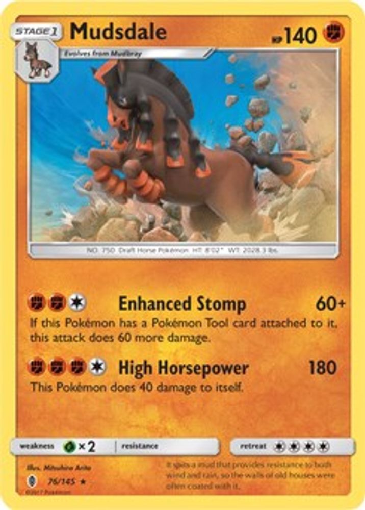 Mudsdale (76/145) (Prerelease Kit Exclusive) (Theme Deck Exclusive) [Sun & Moon: Guardians Rising]